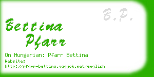 bettina pfarr business card